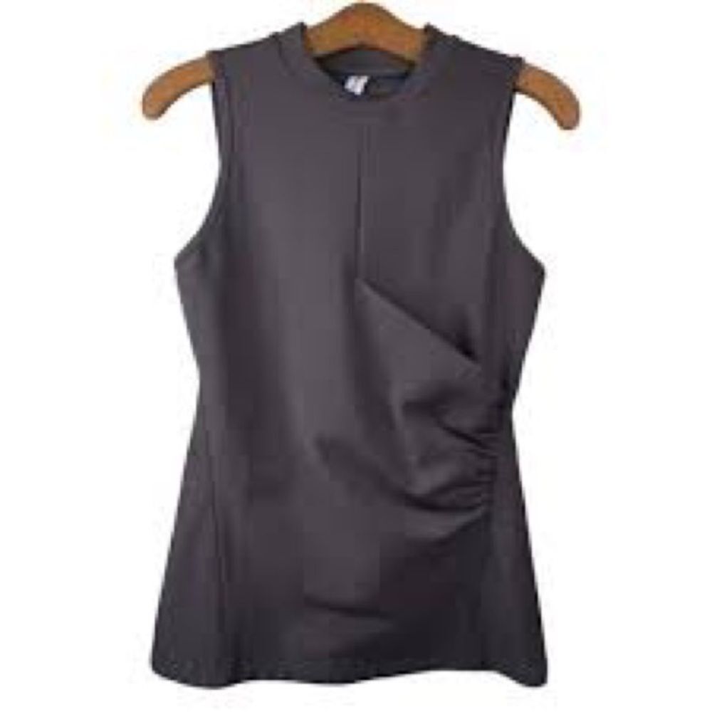 Athleta Gray Asymmetrical Fitted Tank Top